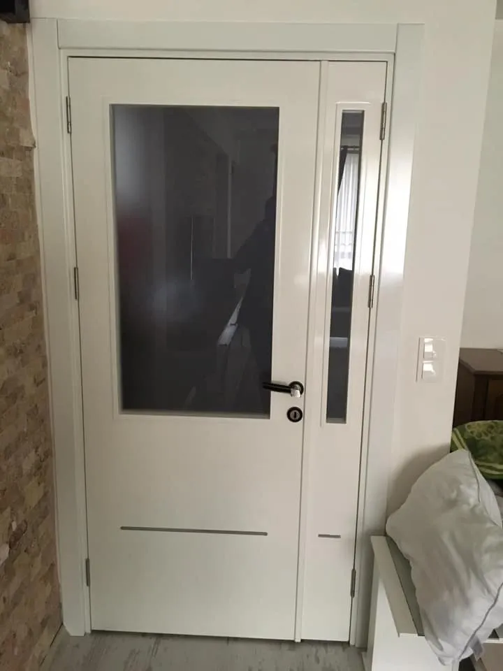Cem Yeşilay Luxury Fransız Tipi Çoklu Cam Çıtalı Beyaz Kapı (MODEL-26) - Buca Adatepe özel mimari imalat