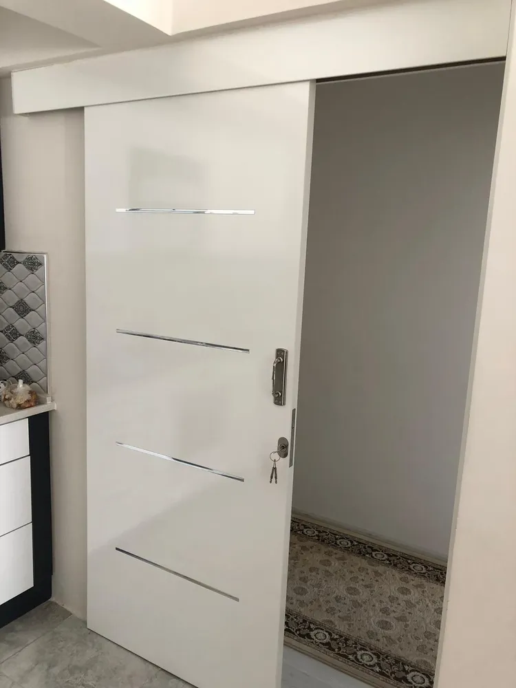 Cem Yeşilay Luxury Fitilli Sessiz Kapanan Vizon Renk Lake Kapı (MODEL-29) - Buca Adatepe özel mimari imalat
