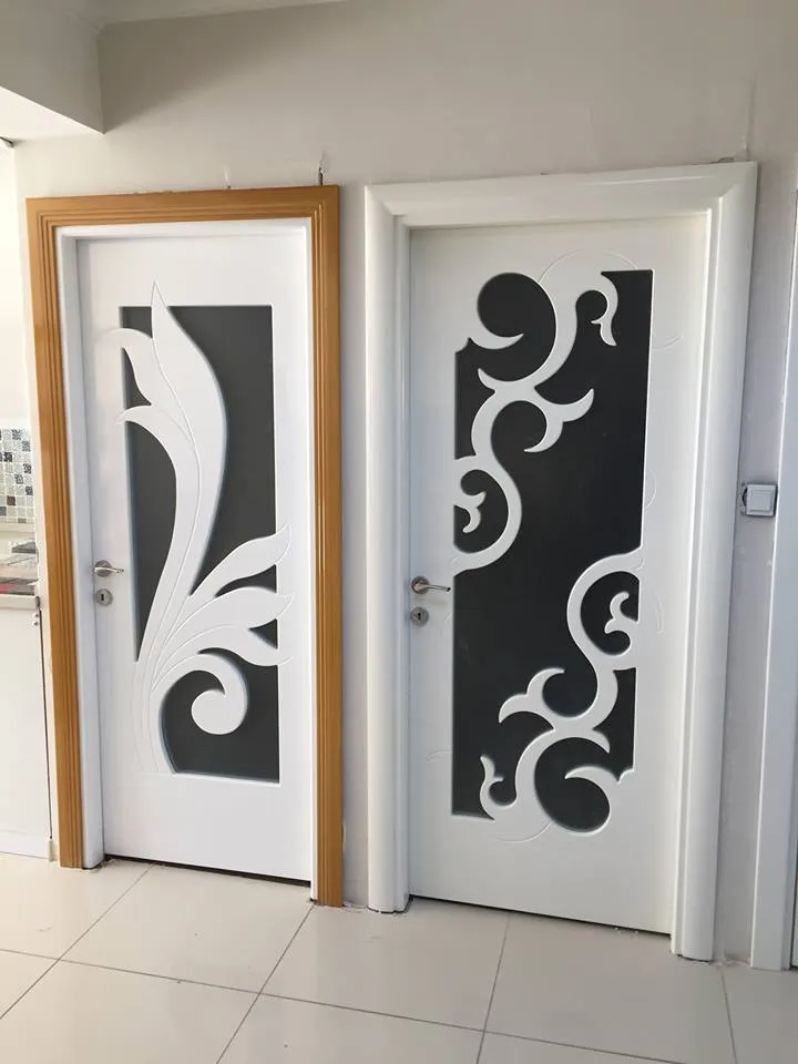Cem Yeşilay Luxury Neo-Klasik Çıtalı Beyaz Lake Salon Kapısı (MODEL-3-2) - Buca Adatepe özel mimari imalat