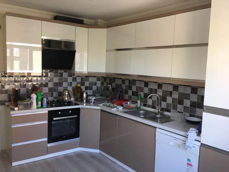 Cem Yeşilay Luxury Fasulye Köşe Mekanizmalı Akıllı L Mutfak (MODEL-34-3) - Buca Adatepe özel mimari imalat