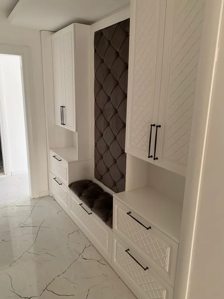 Cem Yeşilay Luxury Mat Kaşmir Dikey Çıtalı Yatak Odası Gömme Dolabı (MODEL-7-3) - Buca Adatepe özel mimari imalat